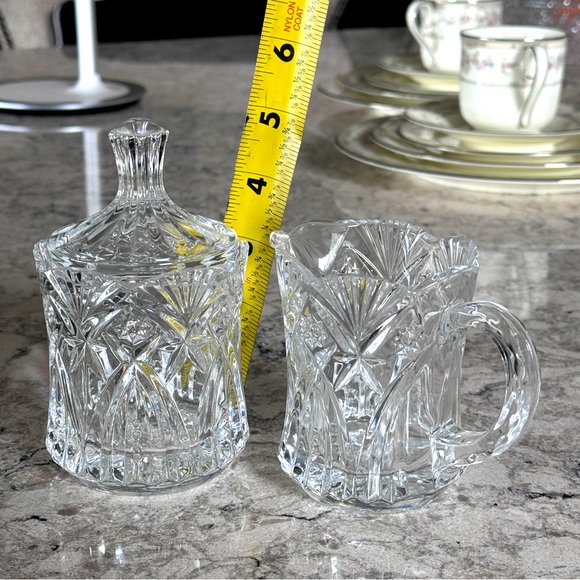 J.G.Durand France Cristal Sugar & Creamer Set - Picture 6 of 8